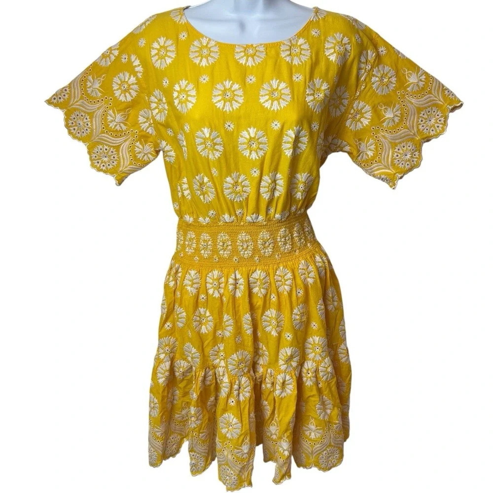 Tory Burch Floral Embroidered Mini Summer Dress Special Occasion‎ Garden 2